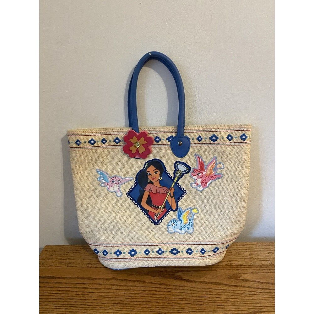 Disney Store Elena of Avalor Princess Straw Summer Swim Bag Beach Wicker Travel - Picture 4 of 13